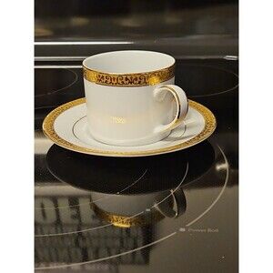 Vintage 1991 Royal Gallery Gold Buffet Cup and Saucer Set Near Mint